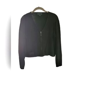 Used Black Cardigan with Zip